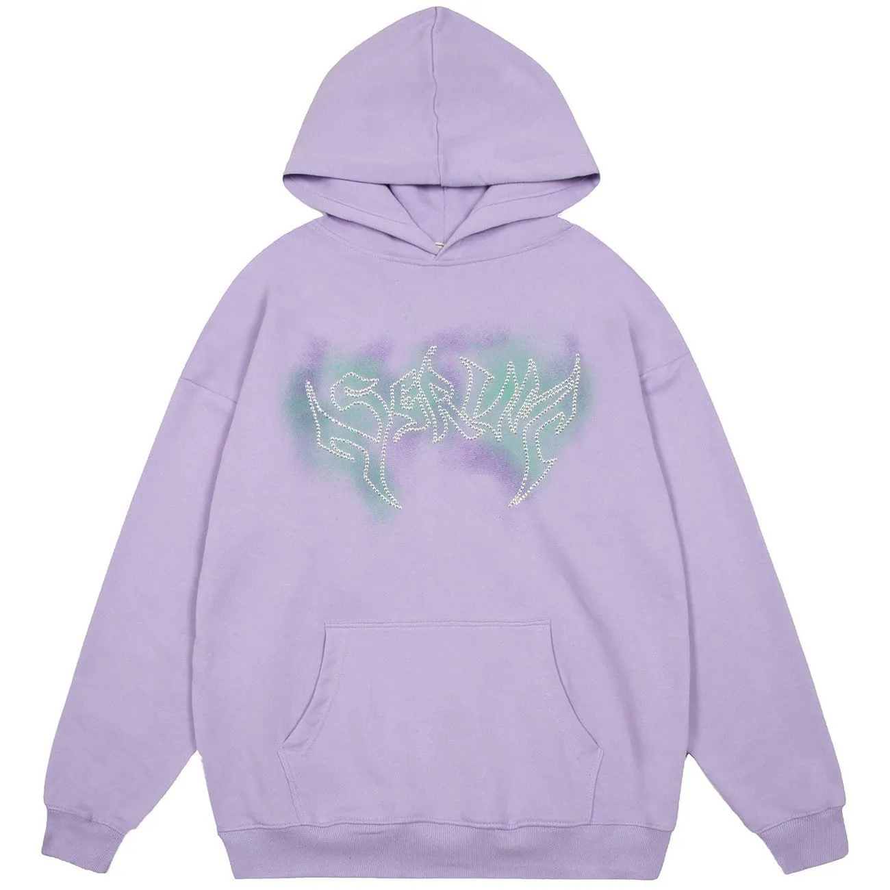 Tie Dye Letters Drill Hoodie
