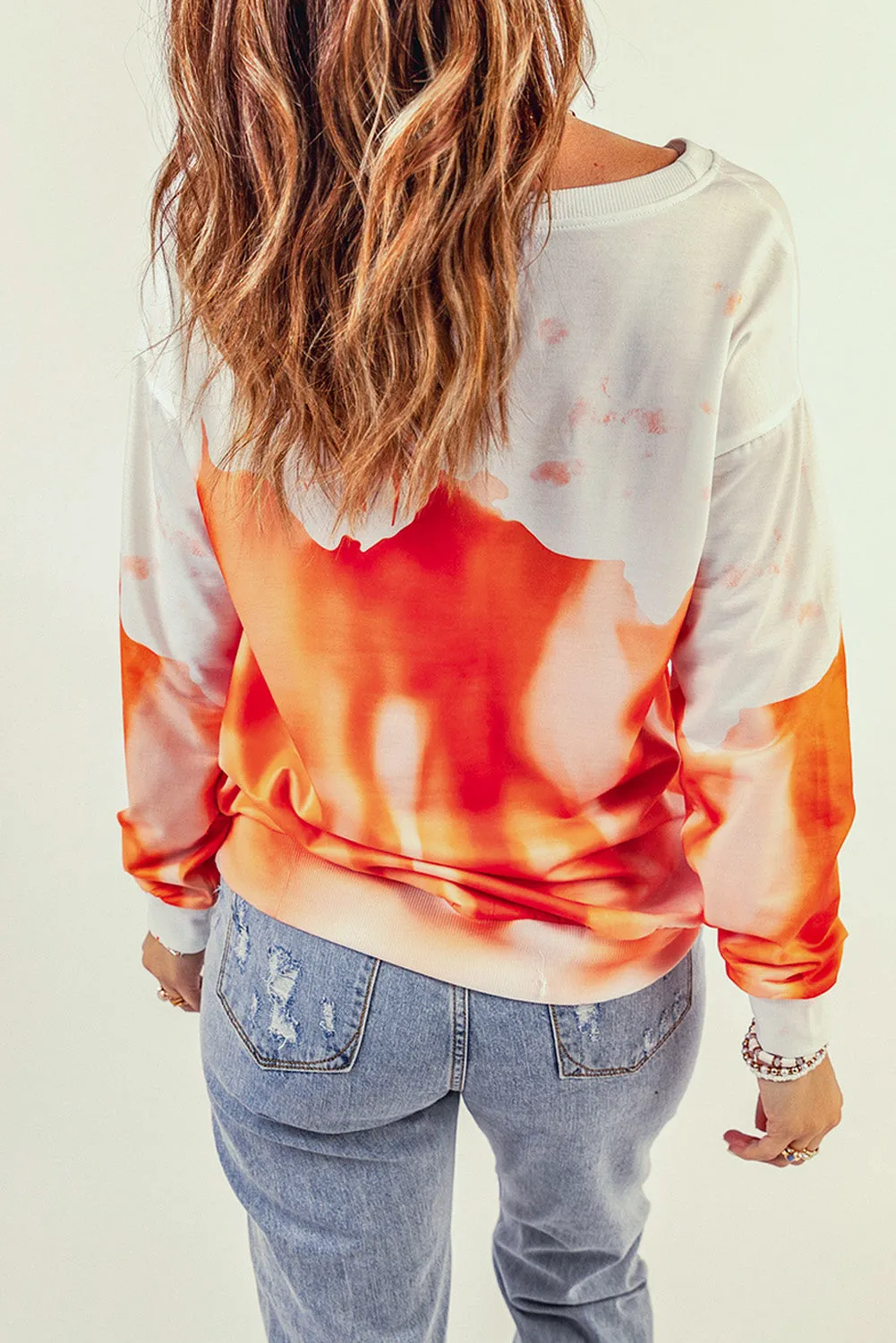 Tie-dye Print Oversized Sweatshirt