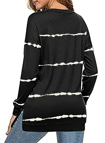 Tie Dye Striped Oversized Sweatshirt