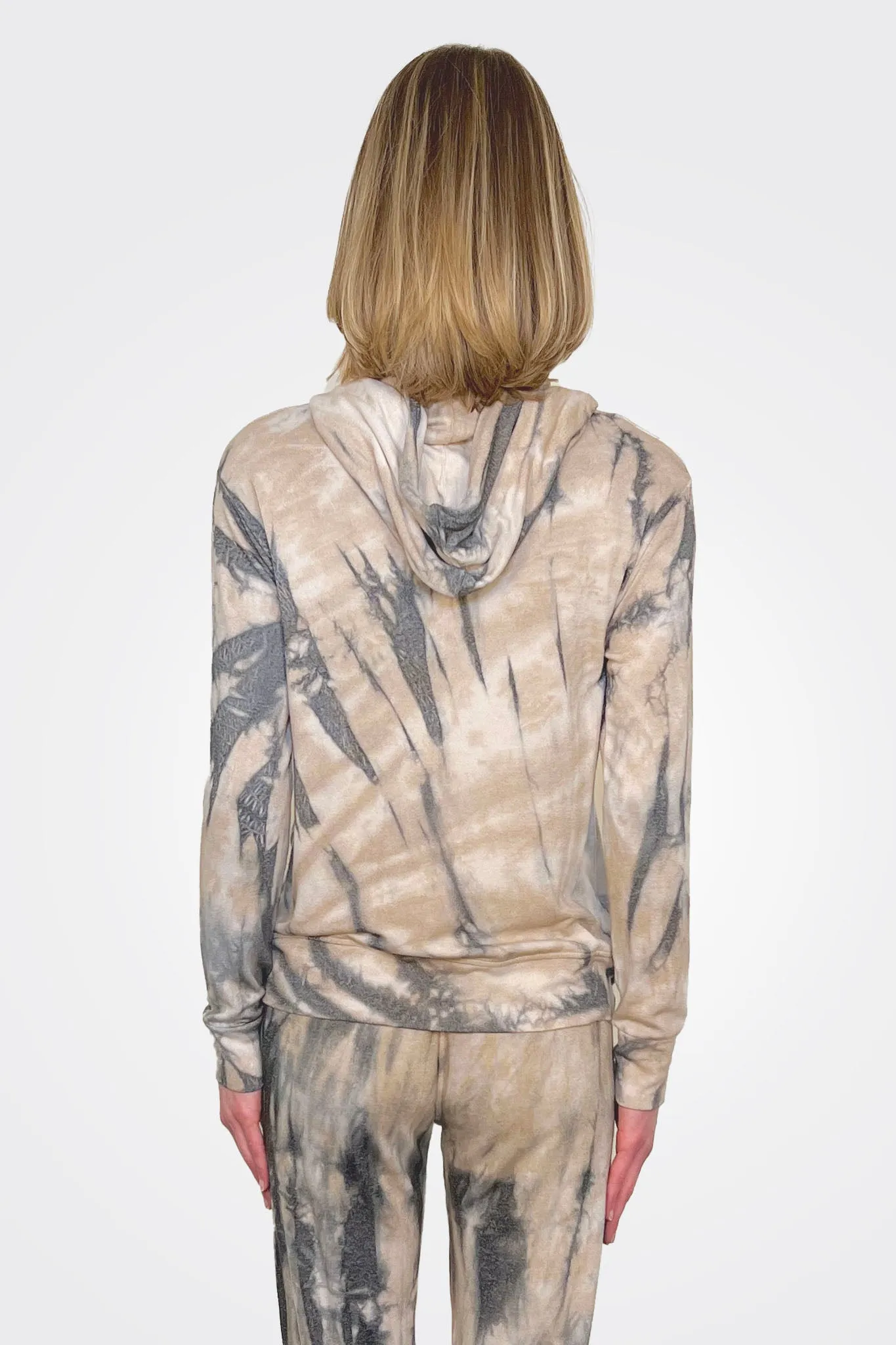 Tie Dye Zip Hoodie - Marble