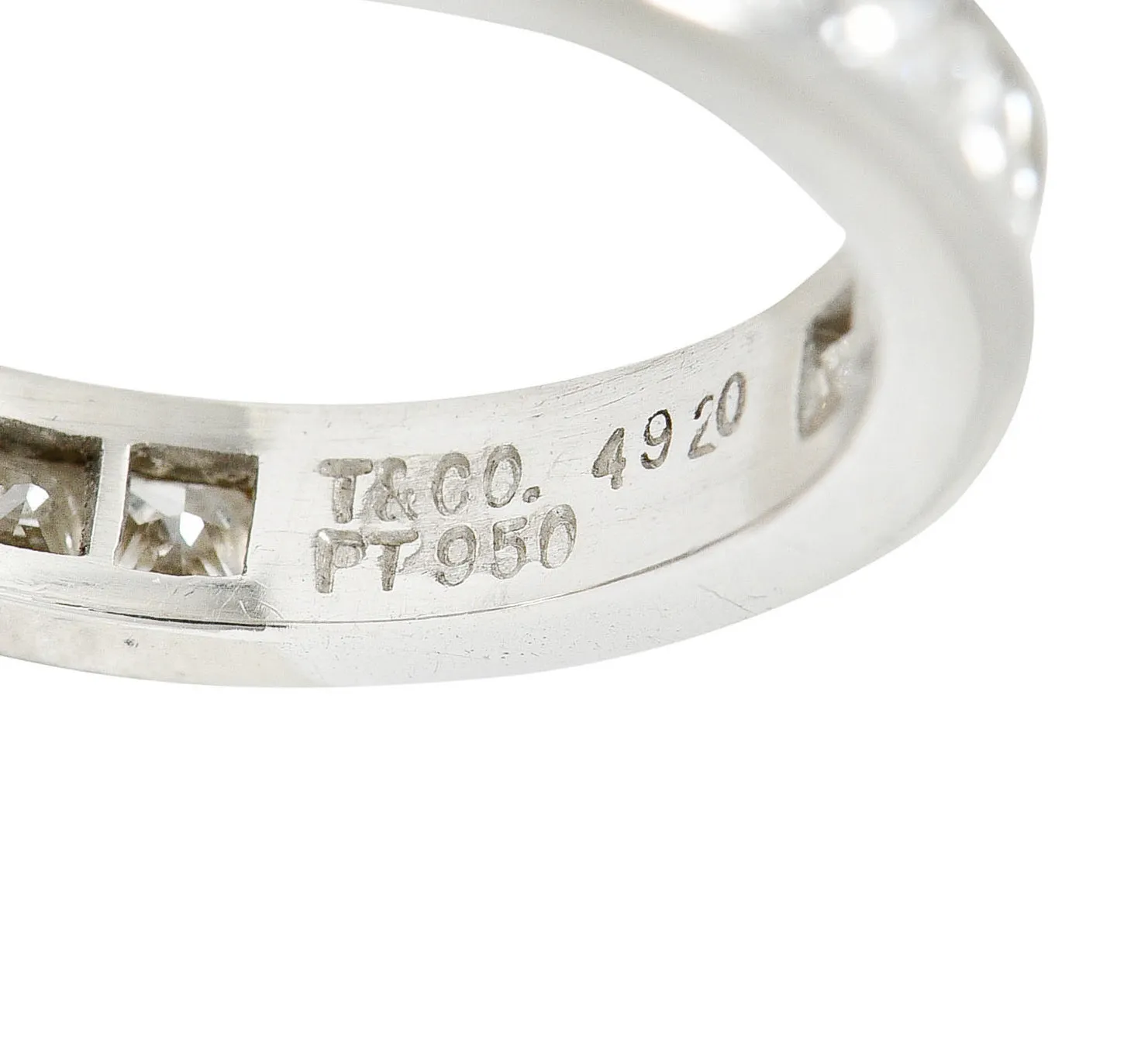 Tiffany & Co. 1.55 CTW Diamond Platinum Eternity Band Ring