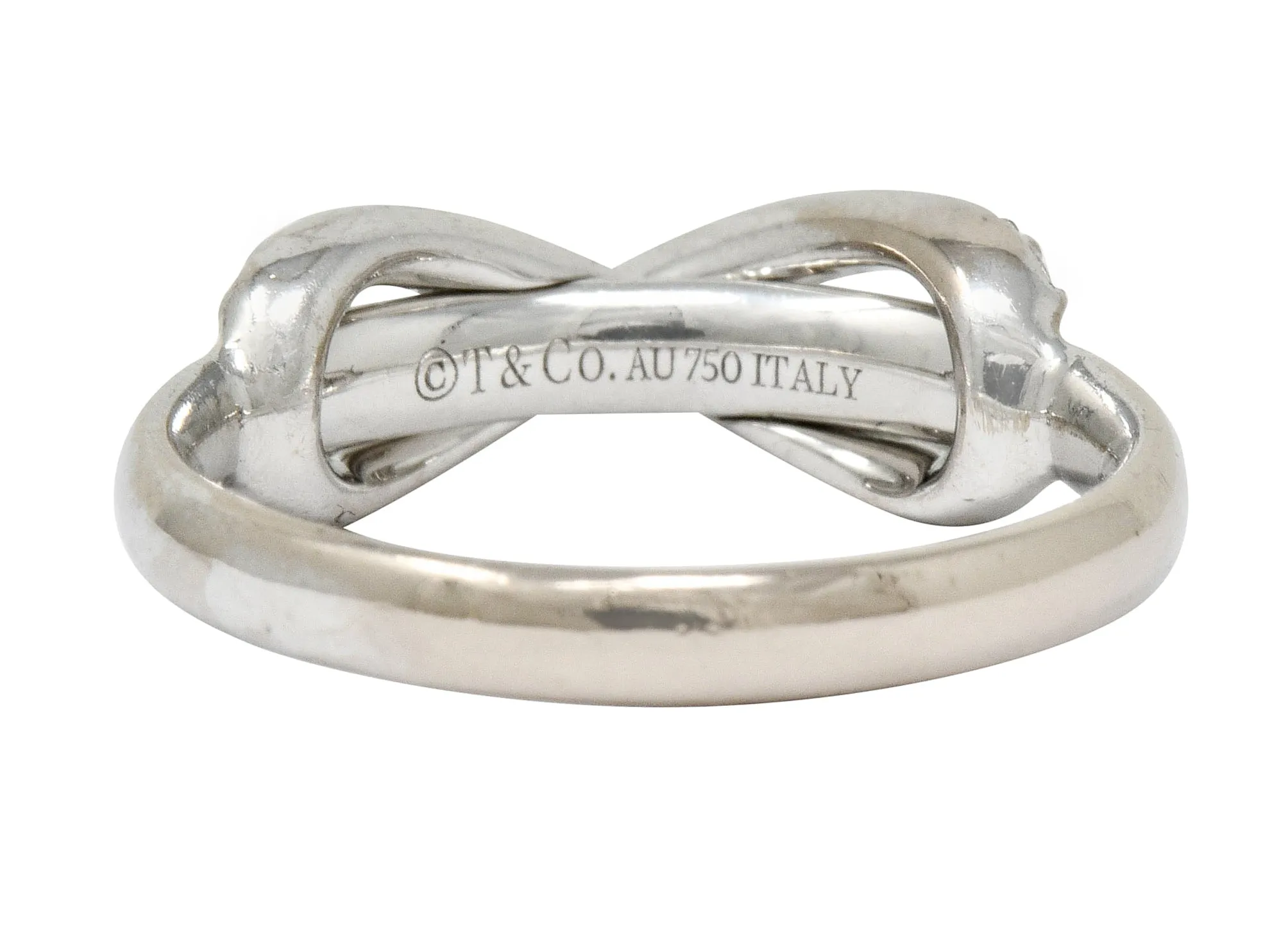 Tiffany & Co. Diamond 18 Karat White Gold Infinity Stacking Band Ring