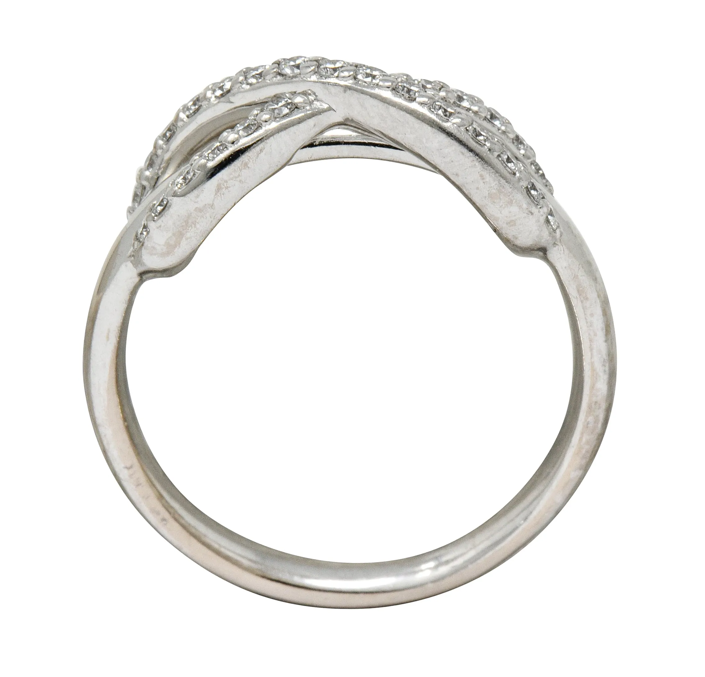 Tiffany & Co. Diamond 18 Karat White Gold Infinity Stacking Band Ring