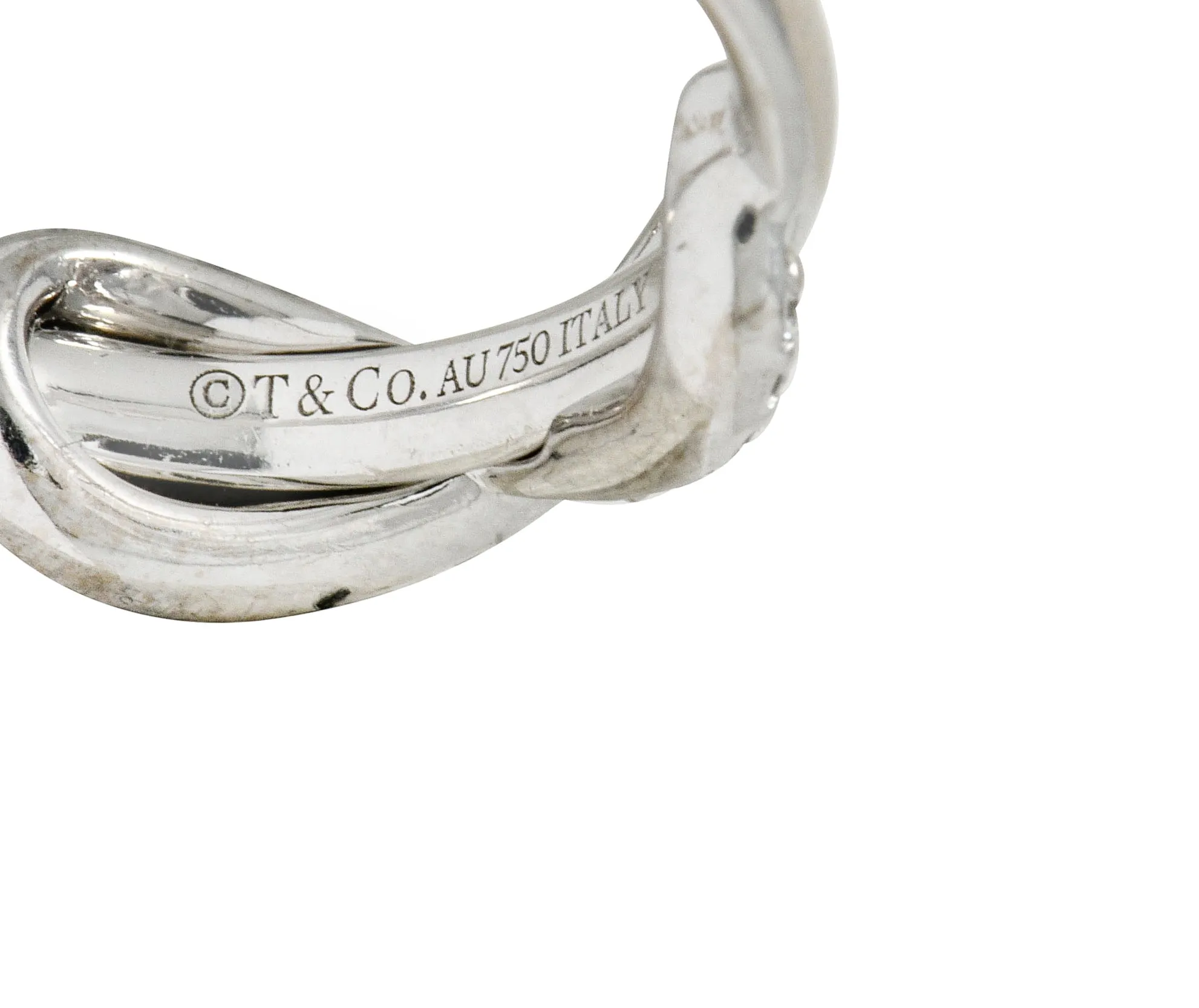 Tiffany & Co. Diamond 18 Karat White Gold Infinity Stacking Band Ring