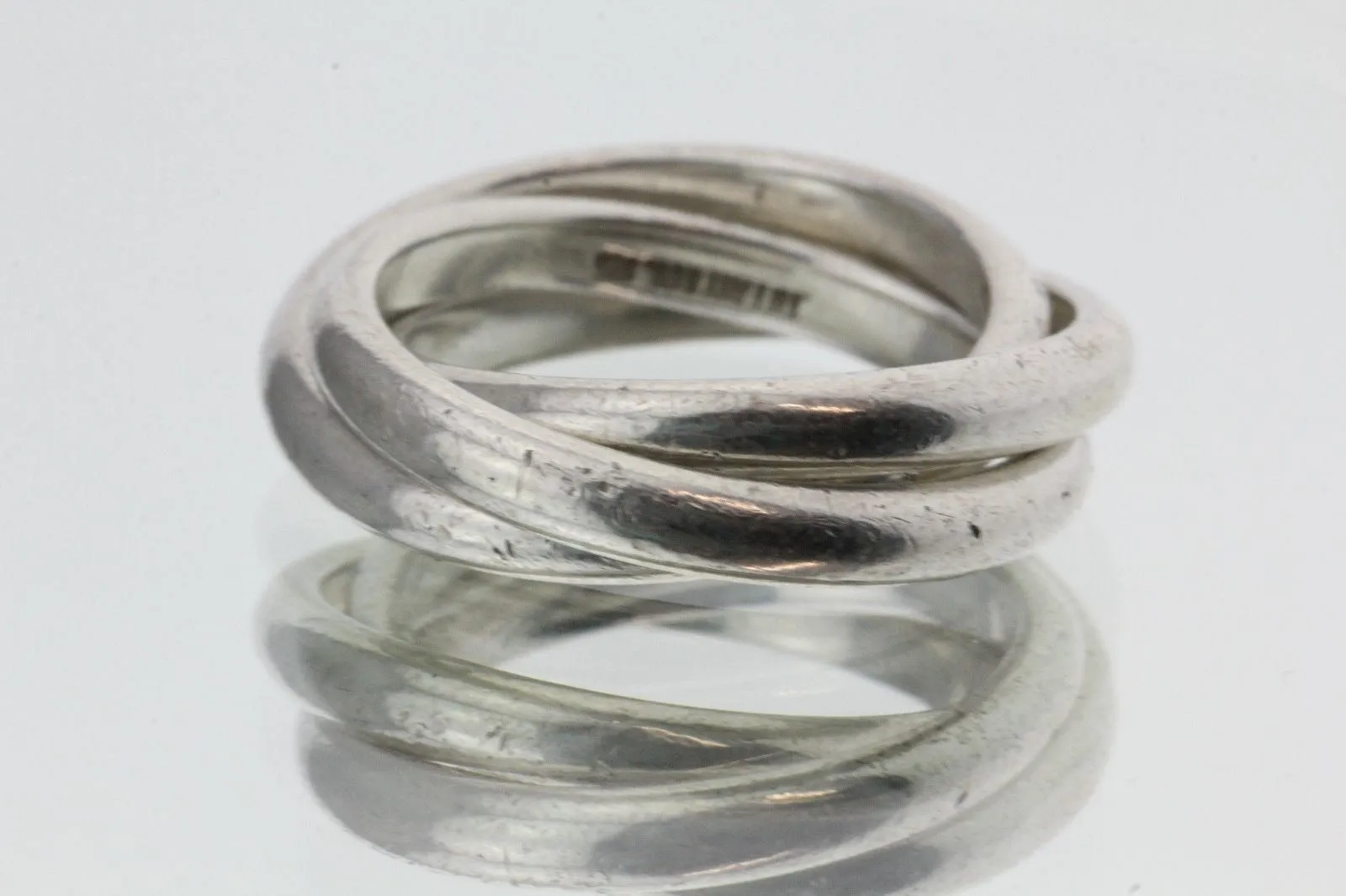 Tiffany & Co Sterling Silver Rolling Ring Band Size Size 6