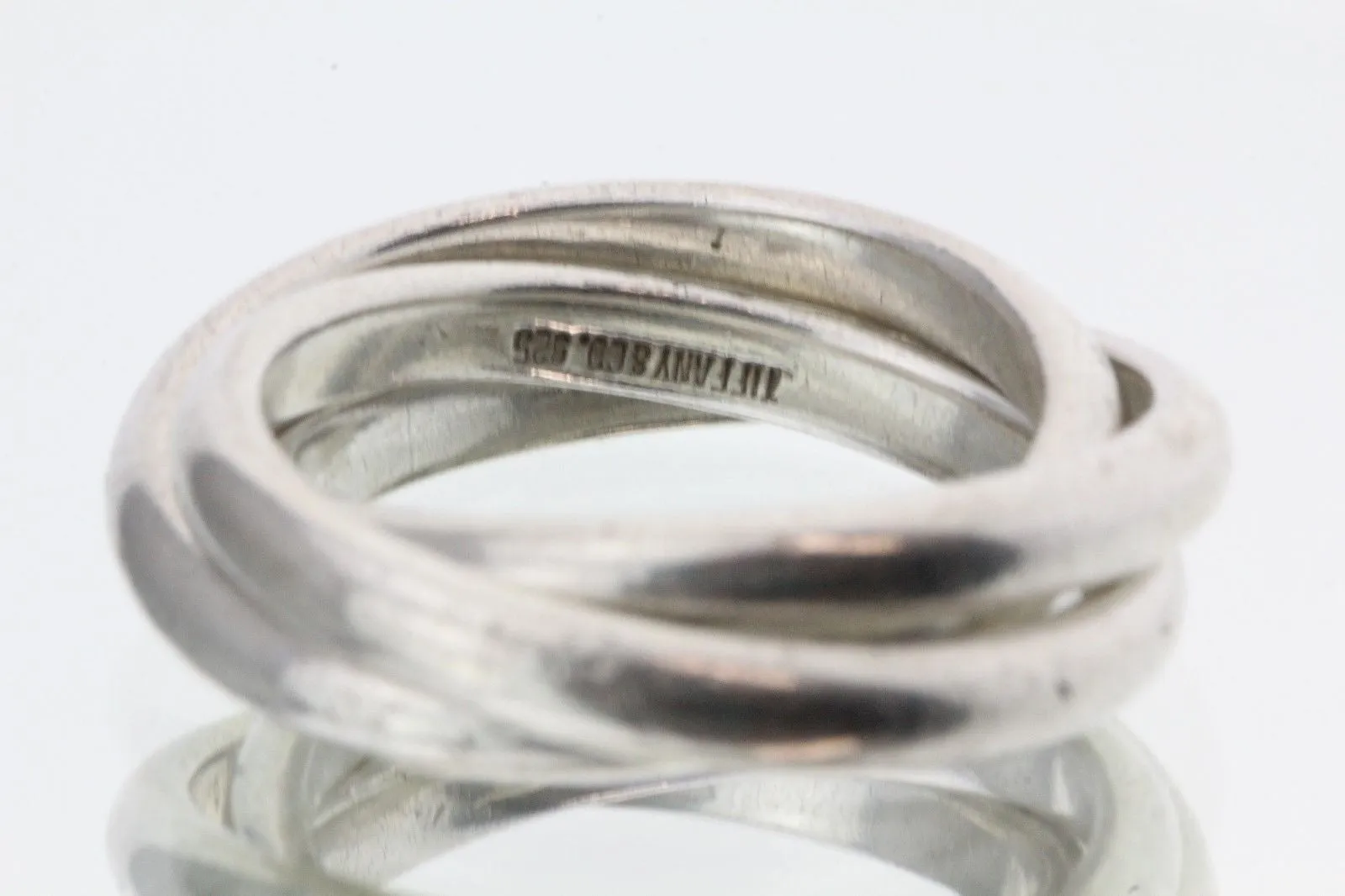 Tiffany & Co Sterling Silver Rolling Ring Band Size Size 6