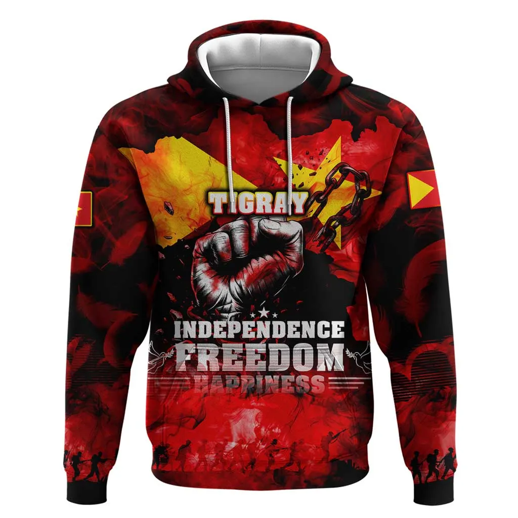 Tigrayans Independence Zip Hoodie I Stand with Tigray - Fist of Freedom DT02