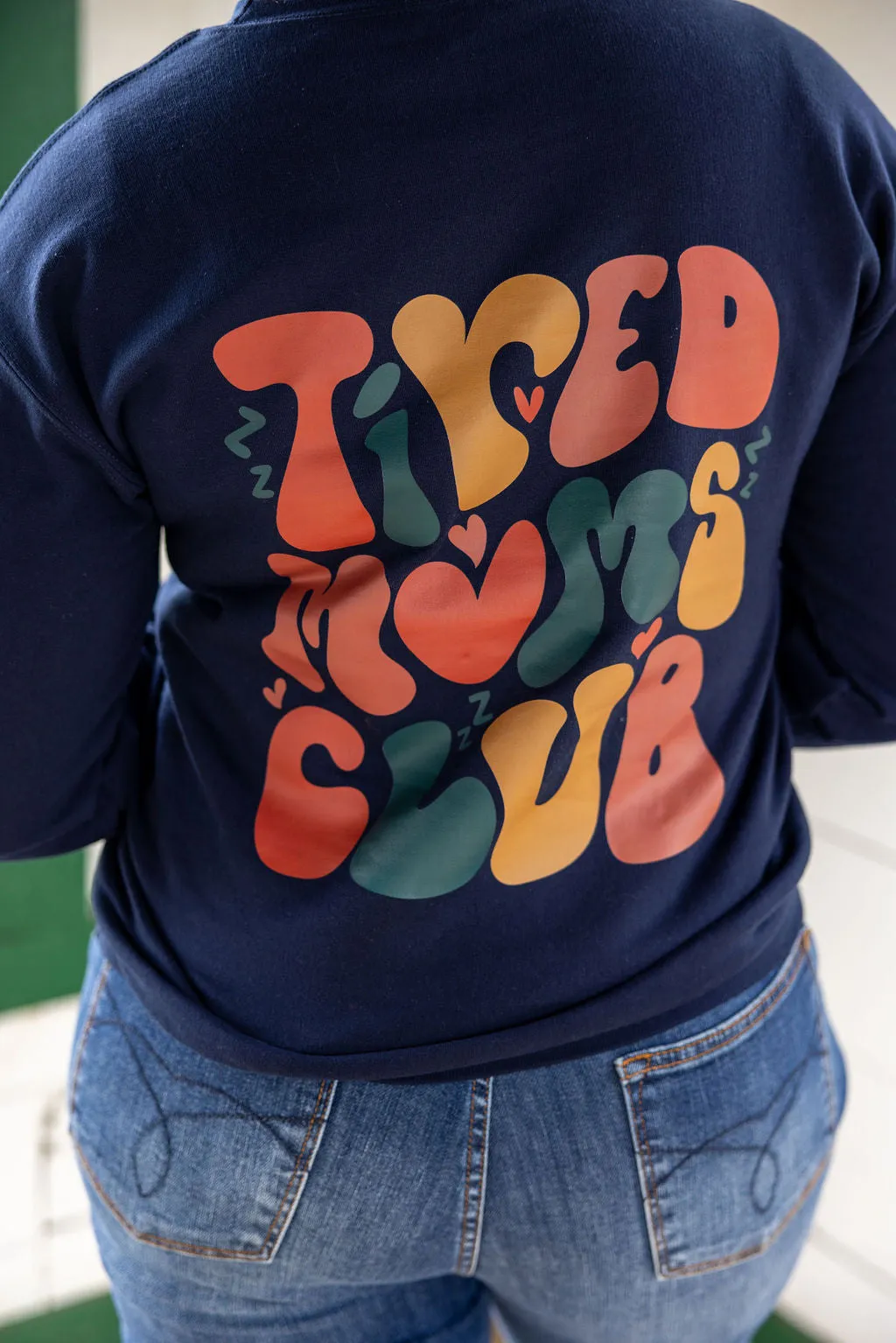 Tired Moms Club Graphic Sweatshirt