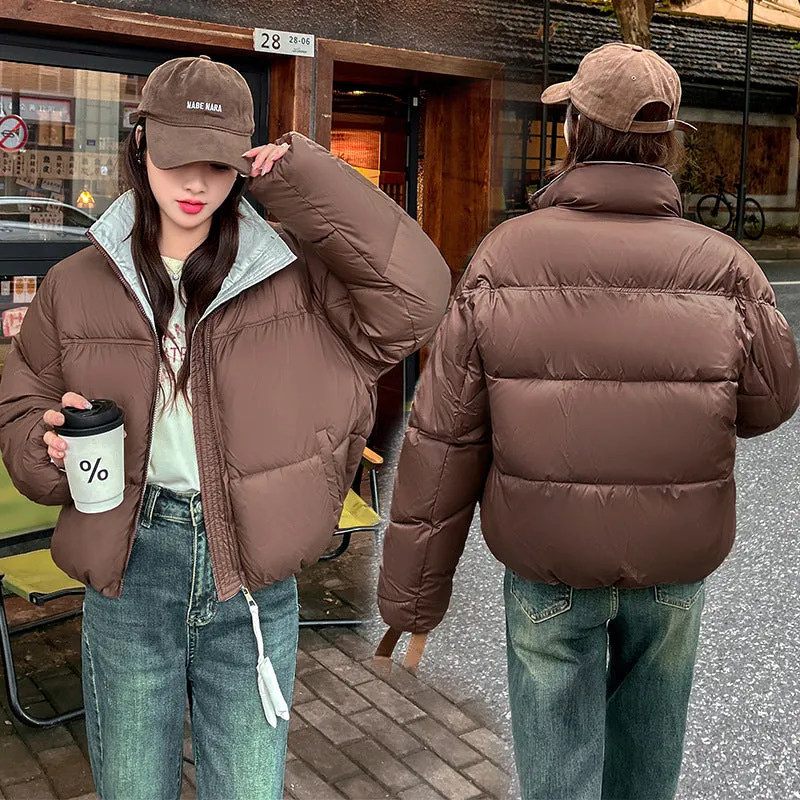 Trendy Padded Quilted Raincoat for Women in Color Block Design