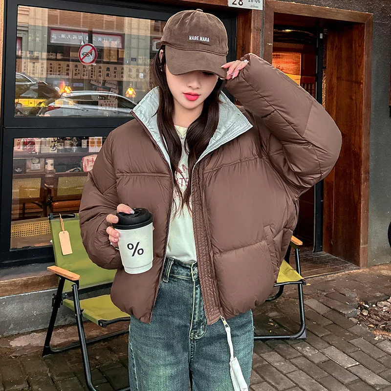 Trendy Padded Quilted Raincoat for Women in Color Block Design