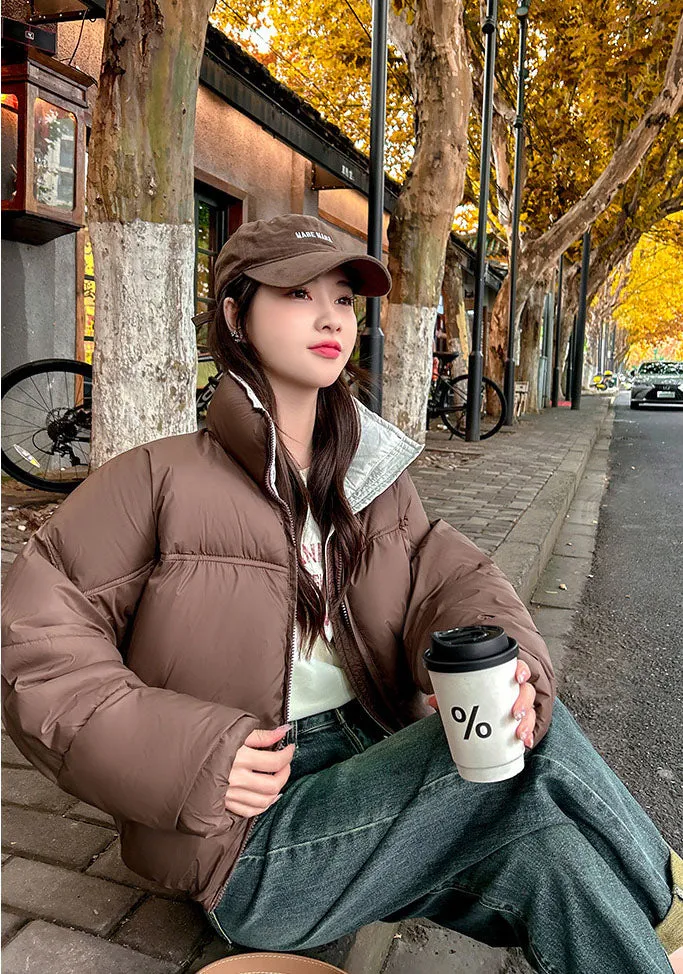 Trendy Padded Quilted Raincoat for Women in Color Block Design