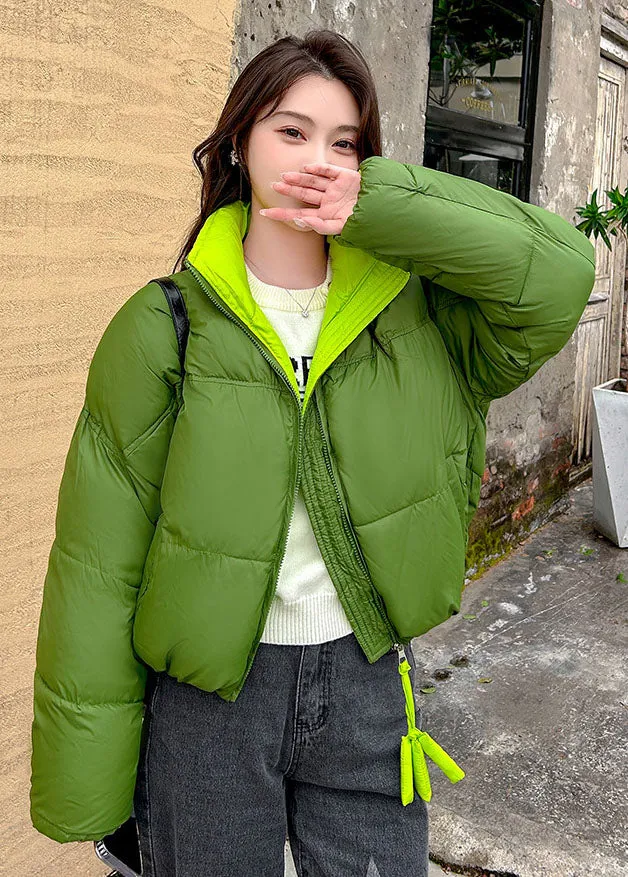 Trendy Padded Quilted Raincoat for Women in Color Block Design