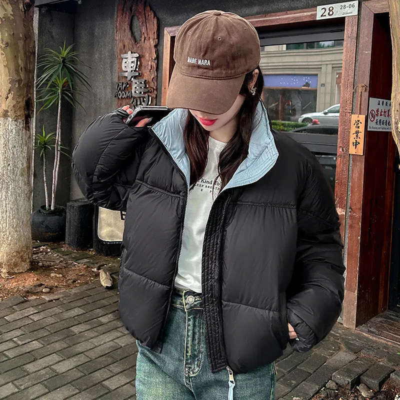 Trendy Padded Quilted Raincoat for Women in Color Block Design