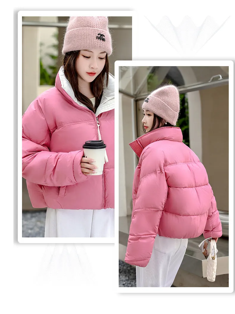 Trendy Padded Quilted Raincoat for Women in Color Block Design