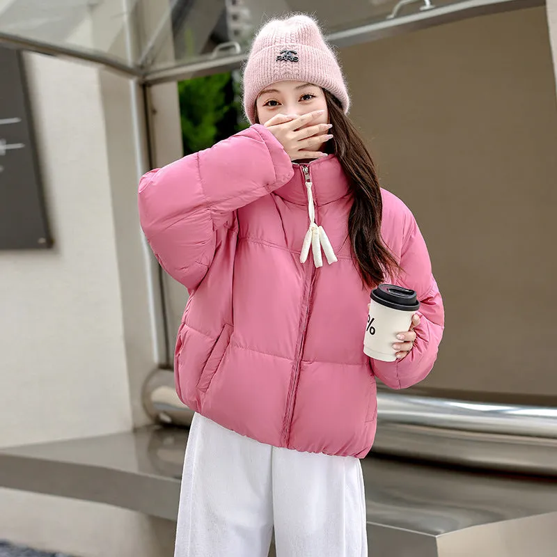 Trendy Padded Quilted Raincoat for Women in Color Block Design