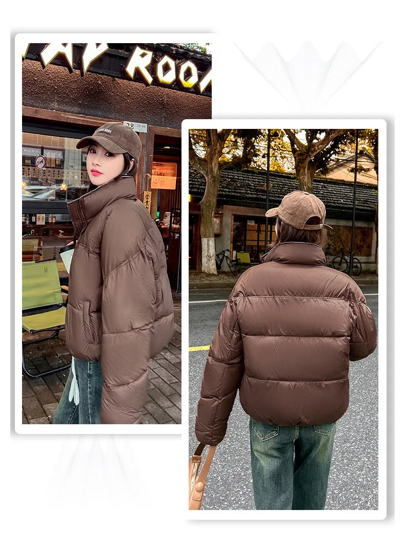 Trendy Padded Quilted Raincoat for Women in Color Block Design