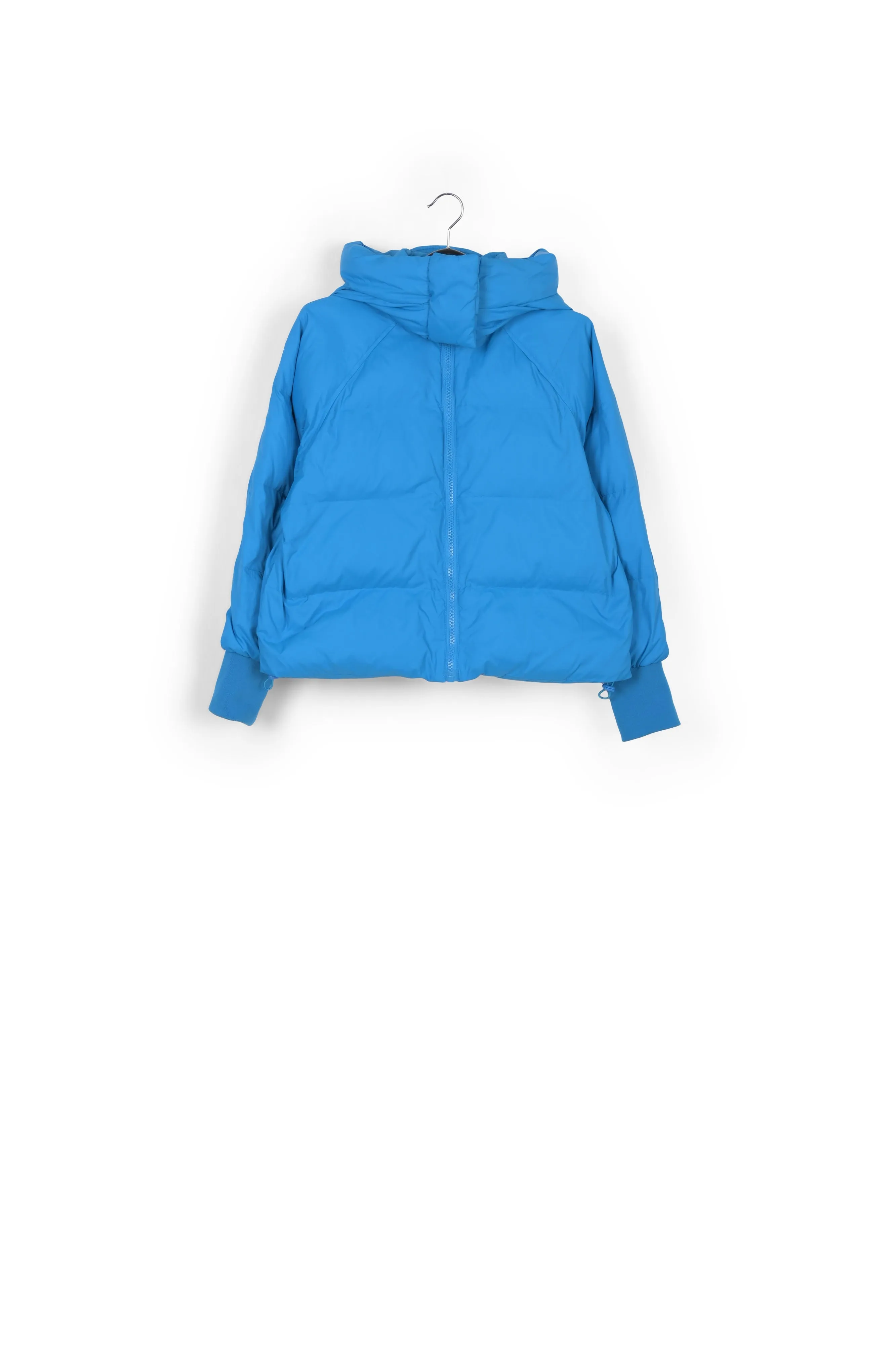Turquoise boxy puffer jacket