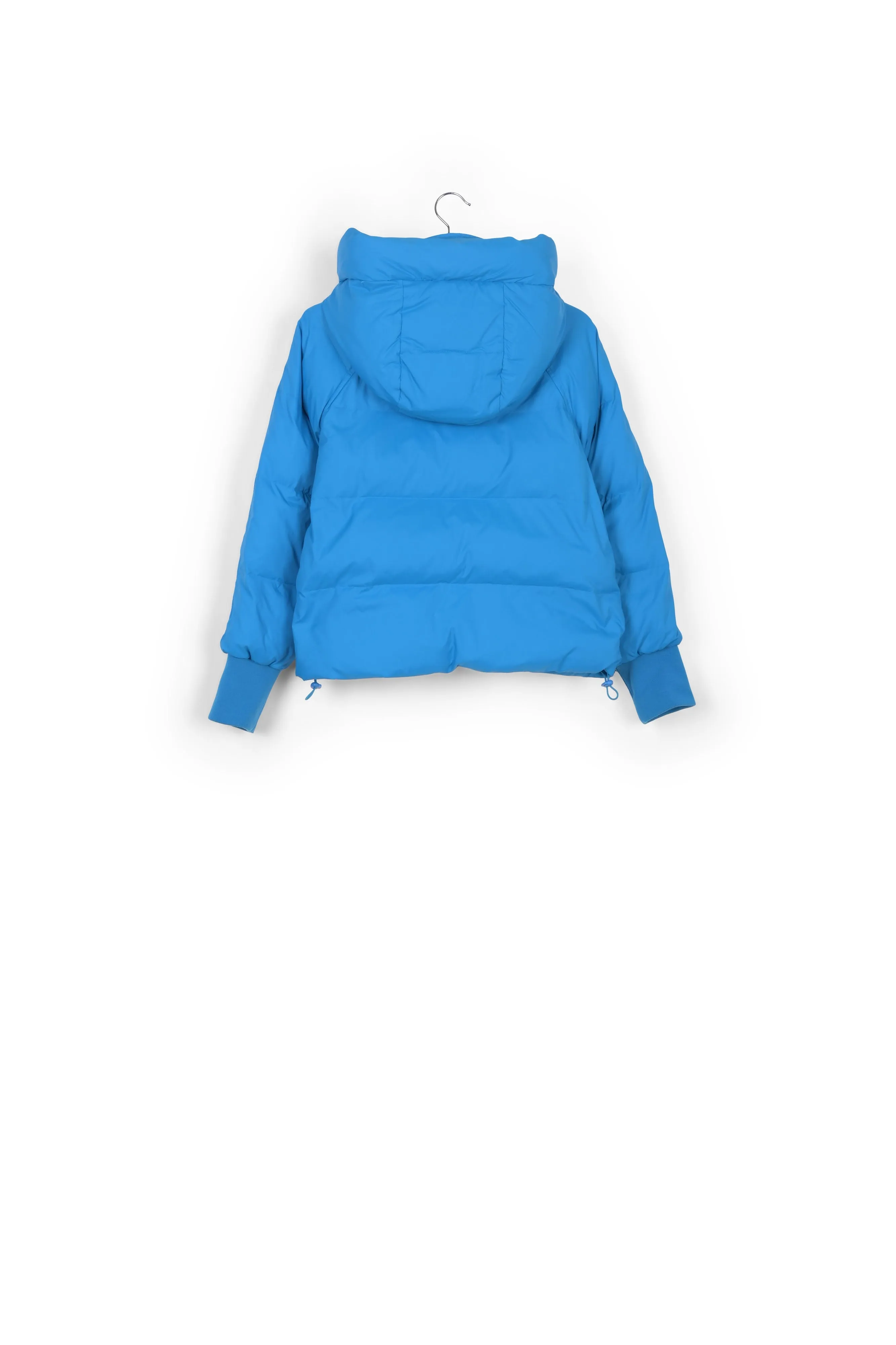 Turquoise boxy puffer jacket
