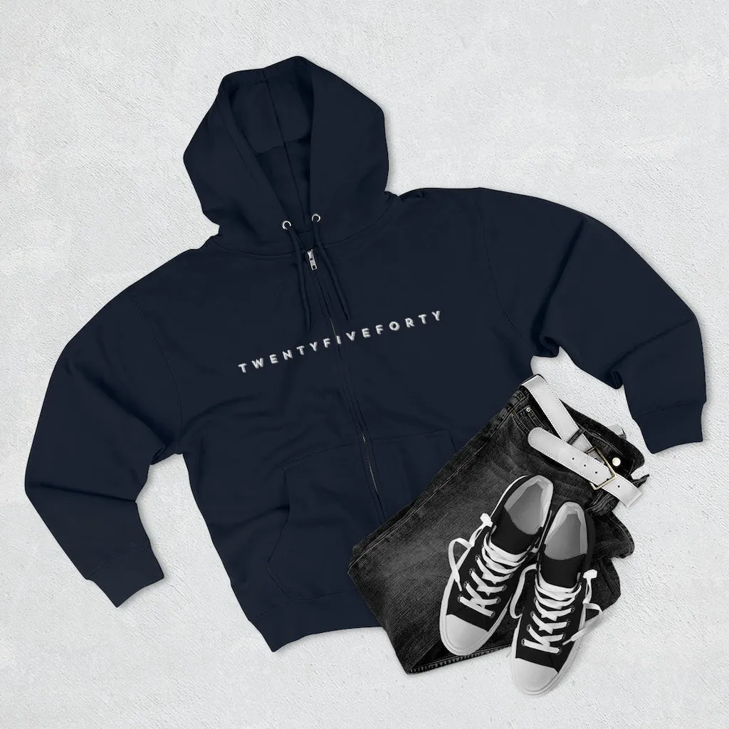 TwentyFiveForty Logo Hoodie - Unisex Full Zip