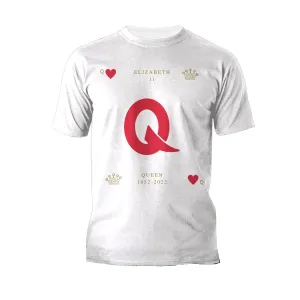 UA Queen's Platinum Jubilee Elizabeth II Heart Queen Men's T-shirt (White)