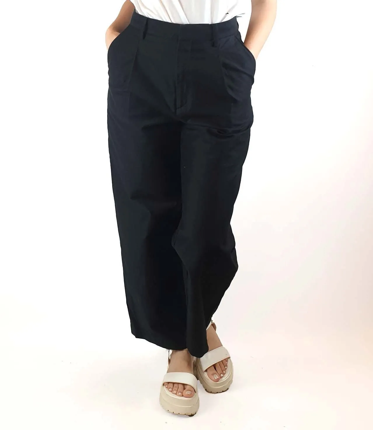 Uniqlo x Ines De La Fressange black wide leg pants size S / AU 10