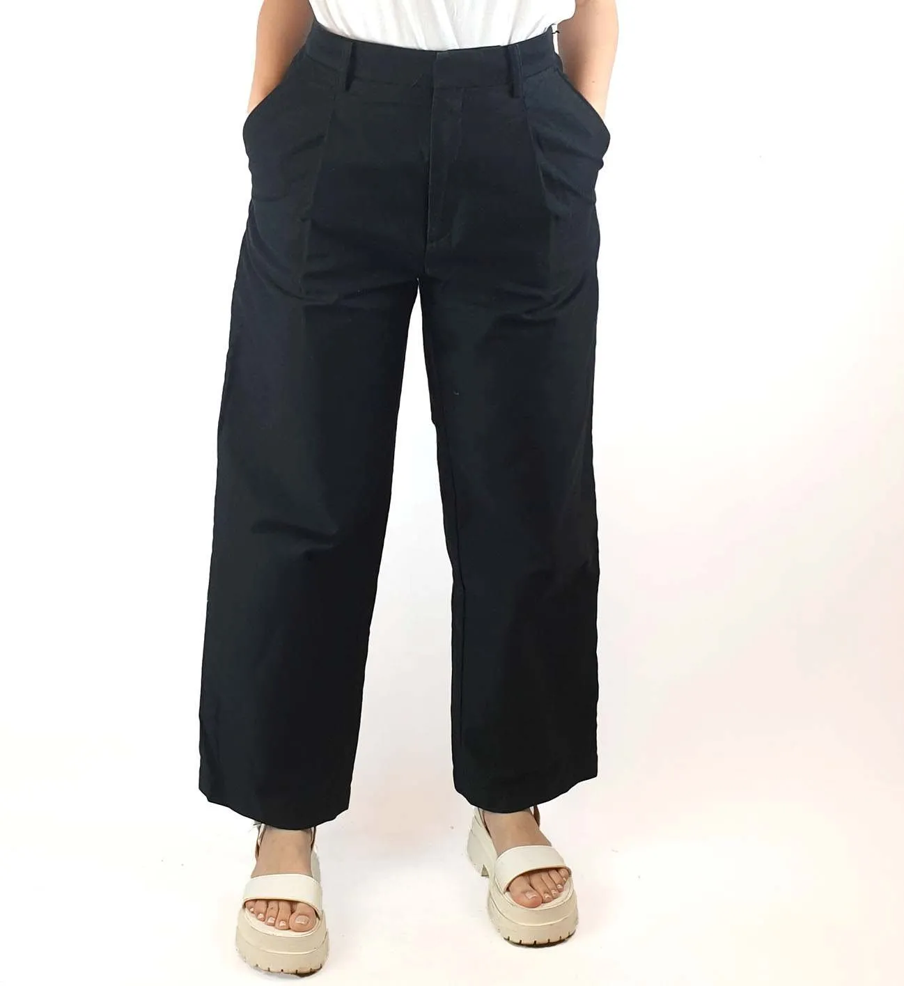 Uniqlo x Ines De La Fressange black wide leg pants size S / AU 10