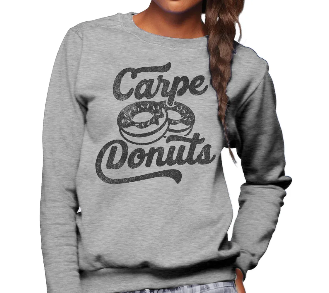 Unisex Carpe Donuts Sweatshirt - Funny Donut Shirt