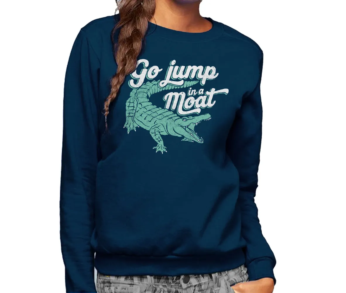 Unisex Go Jump in a Moat Alligator Sweatshirt
