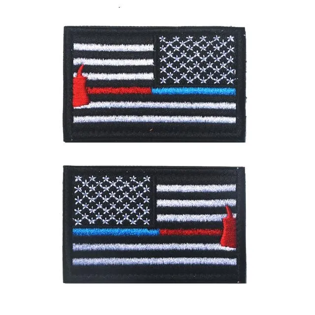 US Flag Military Patches (Combo)
