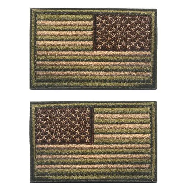 US Flag Military Patches (Combo)