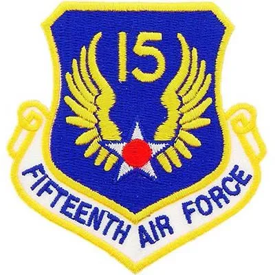US Military USAF 15th Air Force Shield Patch