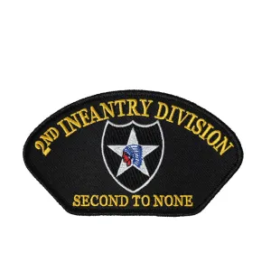 US Military USAR 002nd Infantry Division Second To None Hat Iron On Patch