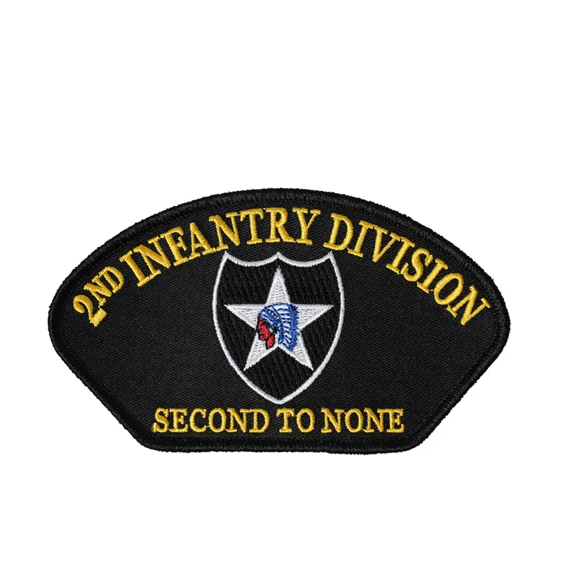 US Military USAR 002nd Infantry Division Second To None Hat Iron On Patch