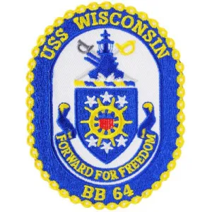 US Military USS Wisconsin BB-64 Patch