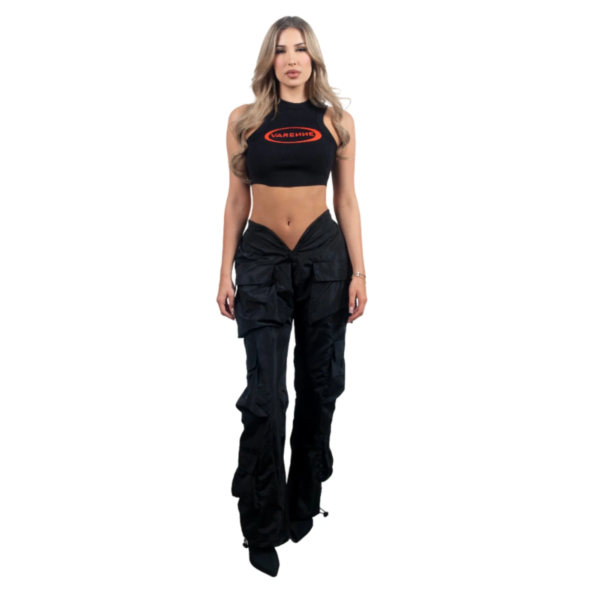 V Cut Ink Cargo Pants
