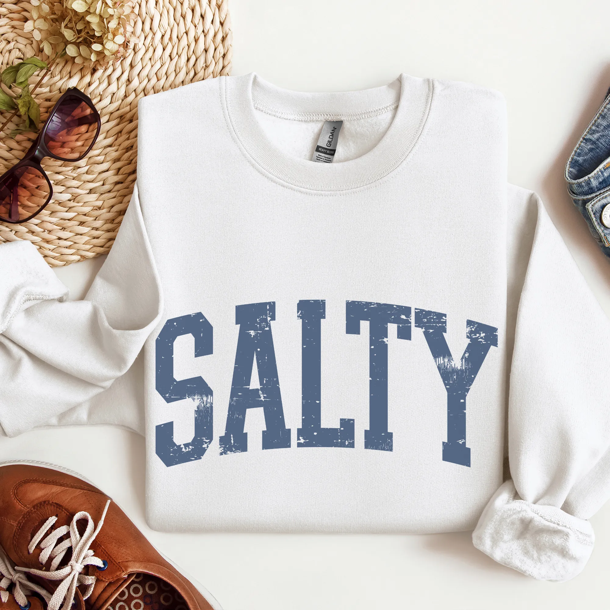 Varsity Blue Salty Crewneck Sweatshirt