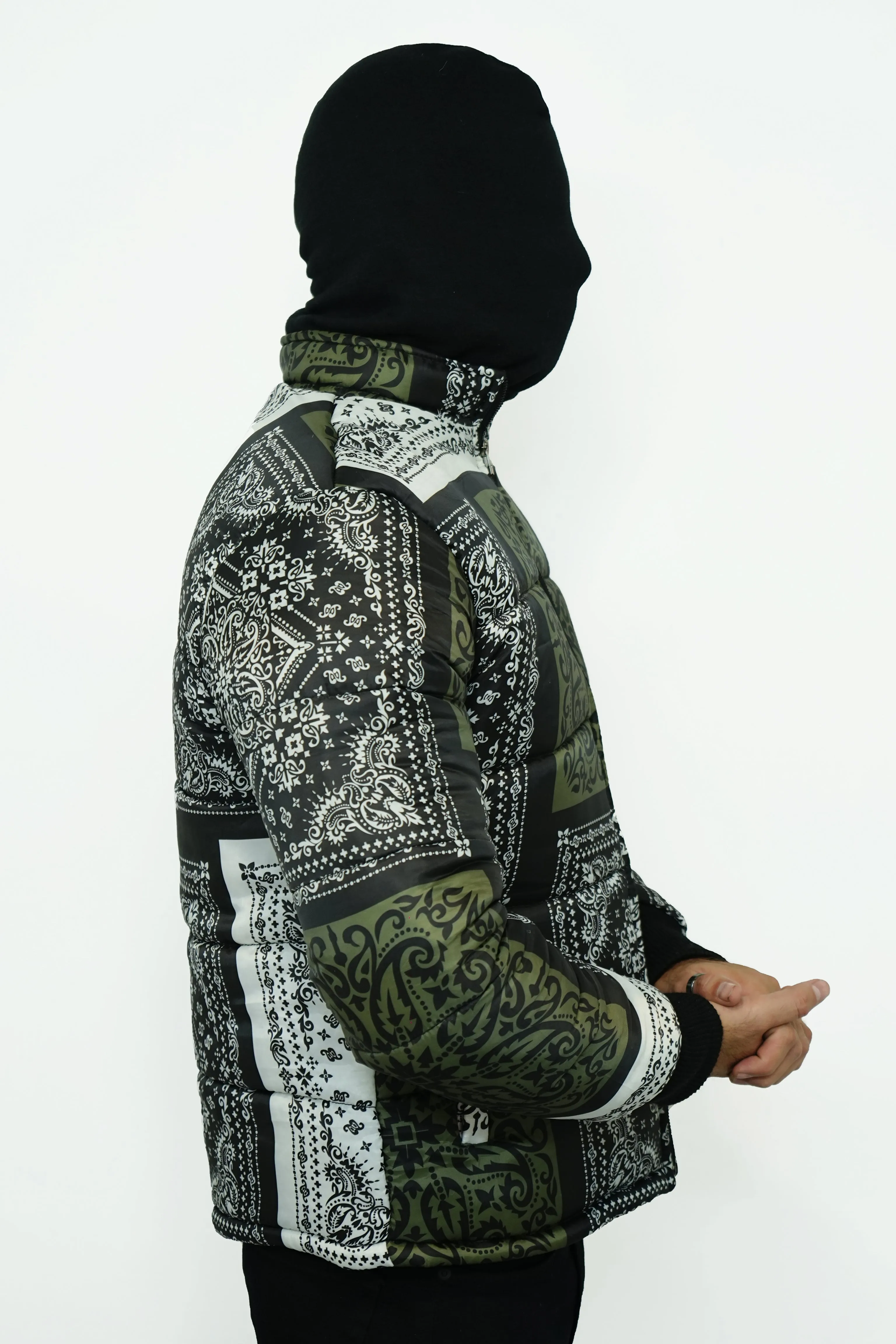 Verde Bandana Puffer Jacket