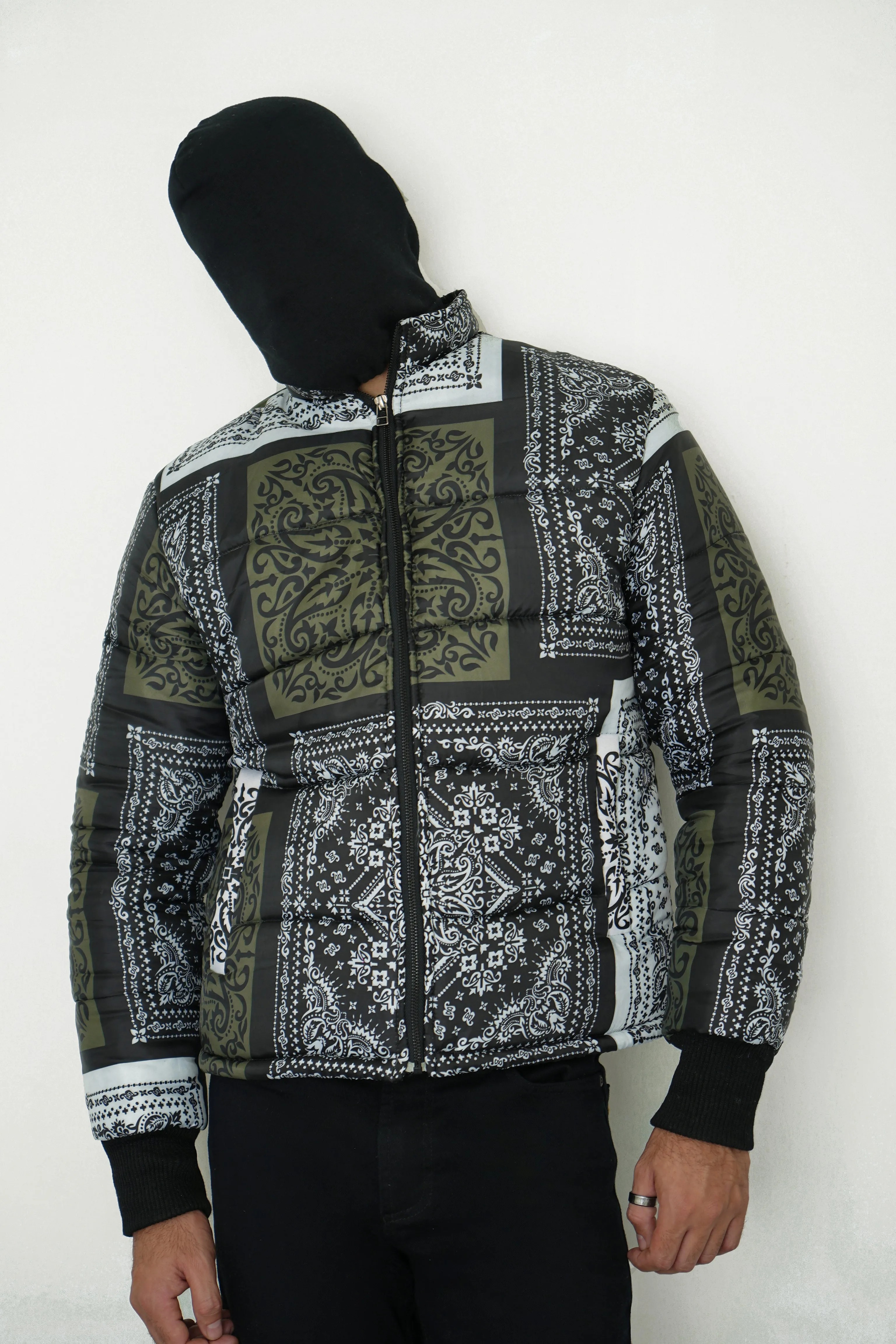 Verde Bandana Puffer Jacket