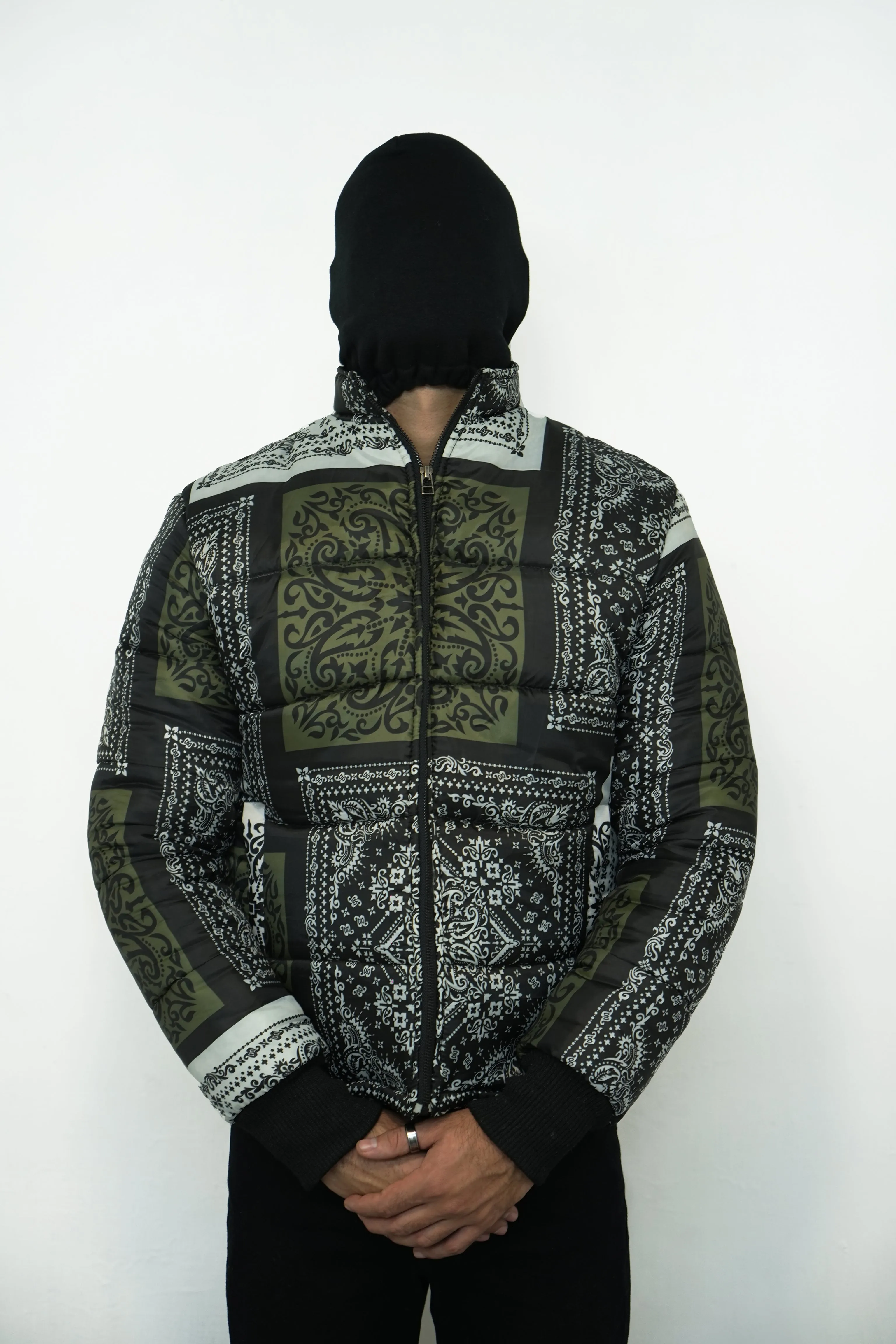 Verde Bandana Puffer Jacket