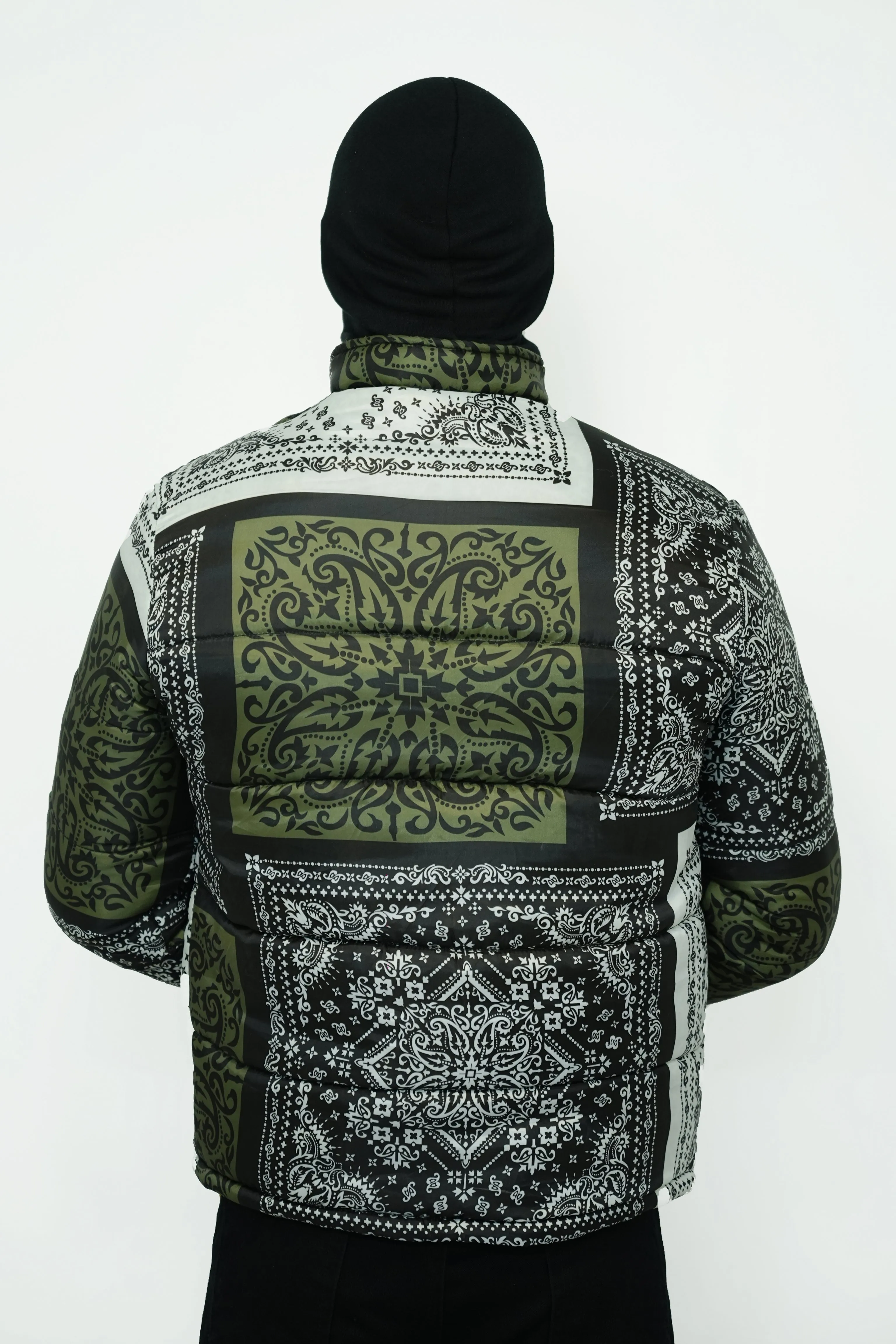 Verde Bandana Puffer Jacket