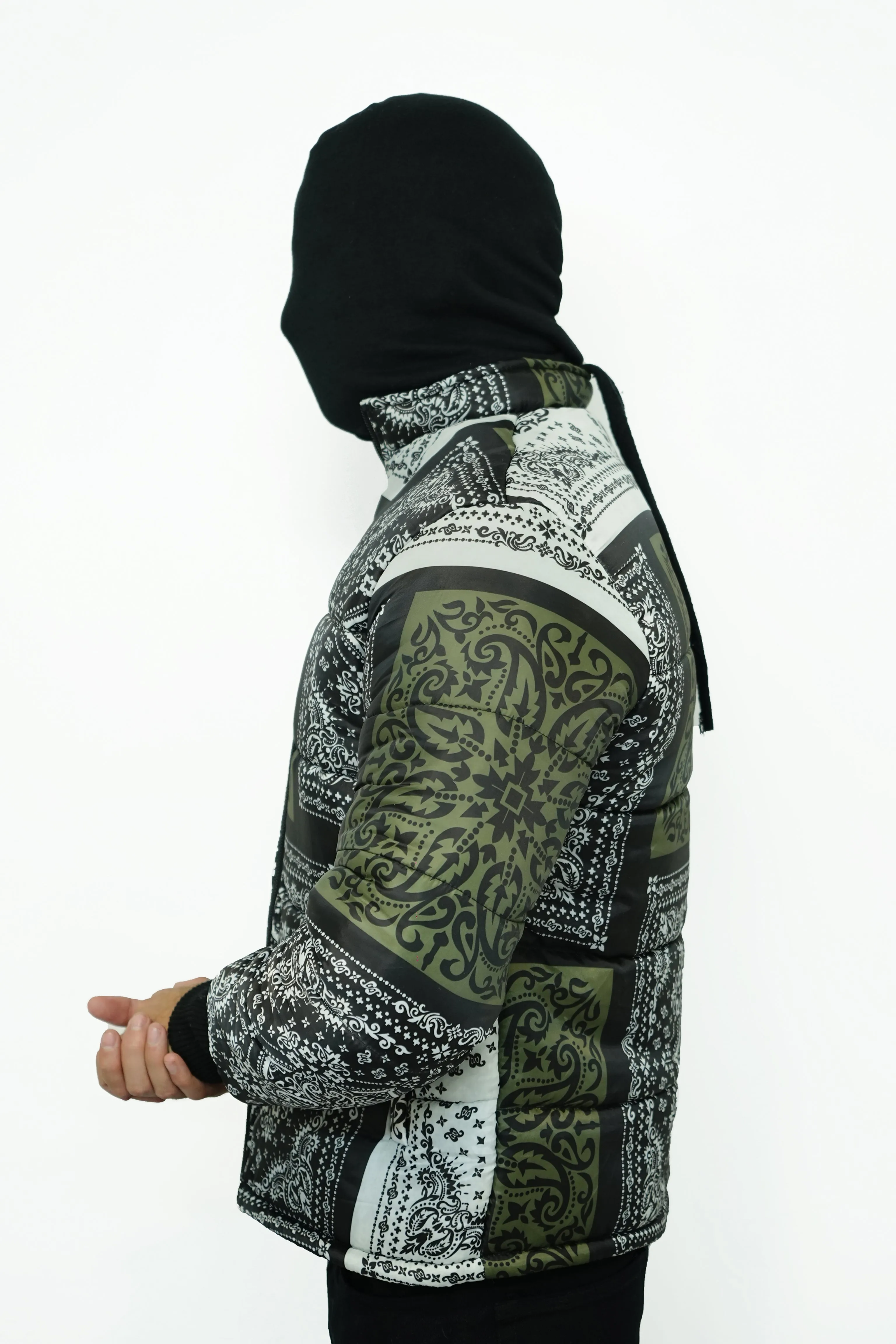Verde Bandana Puffer Jacket