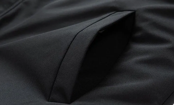 Versatile Men's Windproof Fleece Jacket with Label Detailing