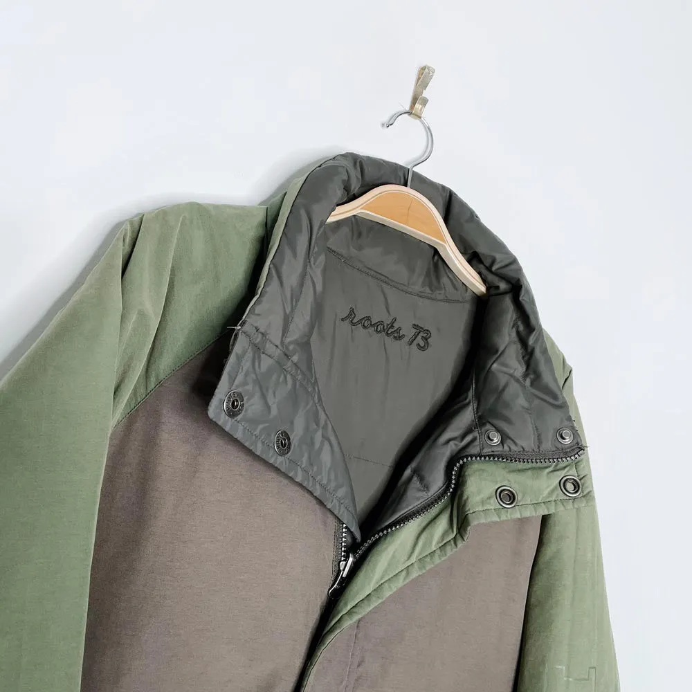 vintage 00s roots reversible down puffer coat