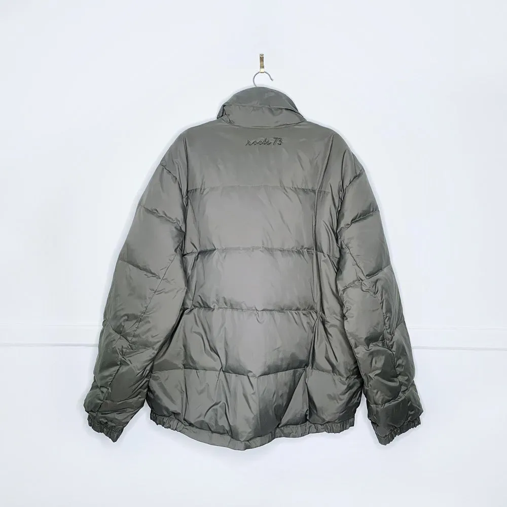 vintage 00s roots reversible down puffer coat