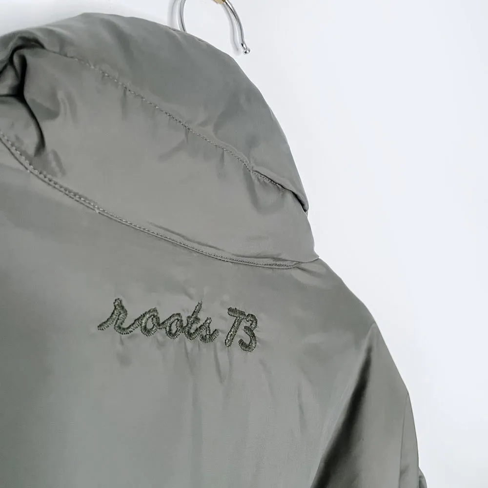 vintage 00s roots reversible down puffer coat