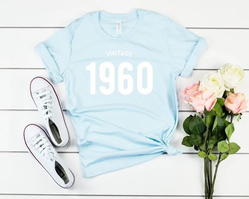 Vintage 1960 Birthday T Shirt  | 64th Birthday Party T-Shirt