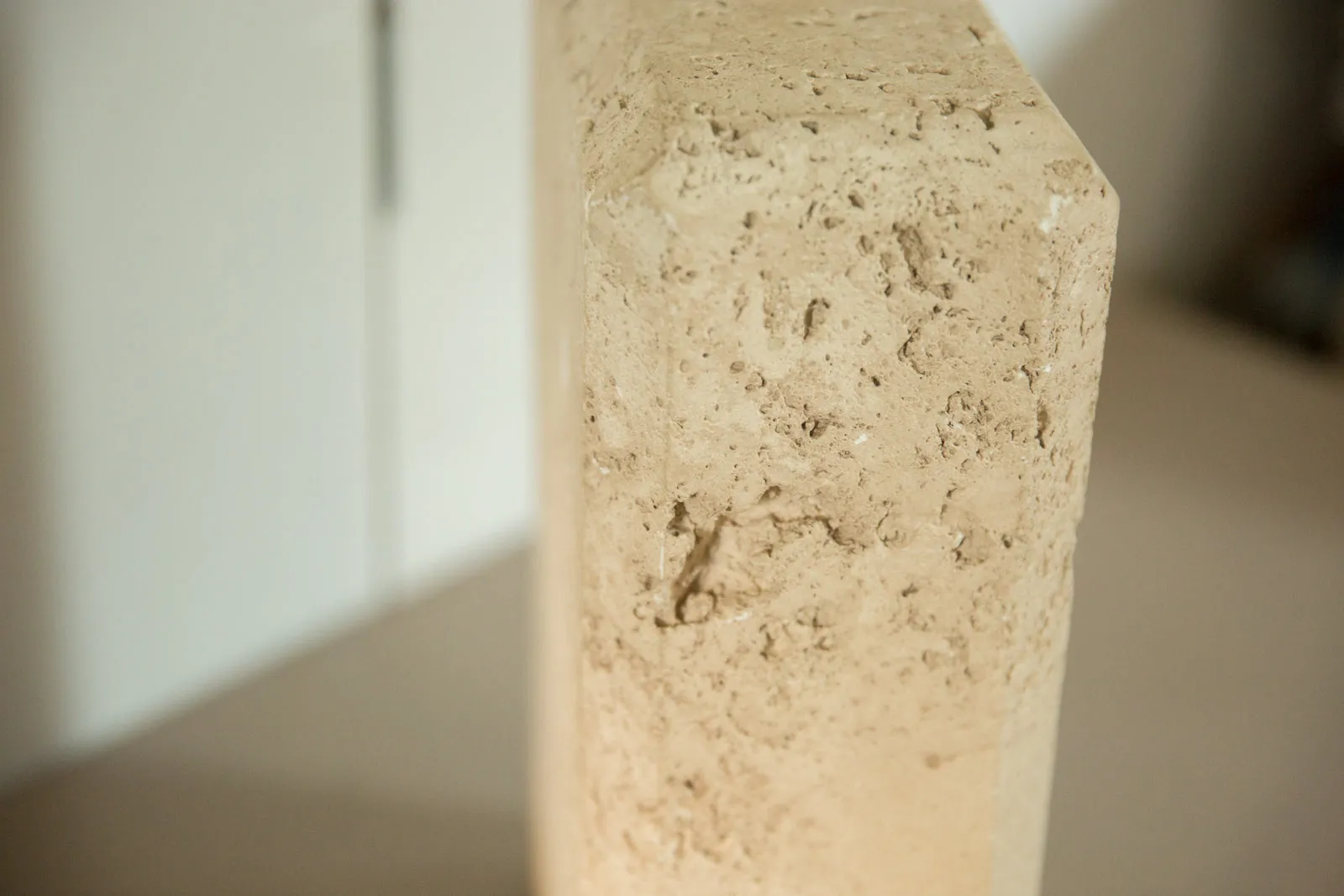 Vintage 1970s Faux Travertine Table Lamp
