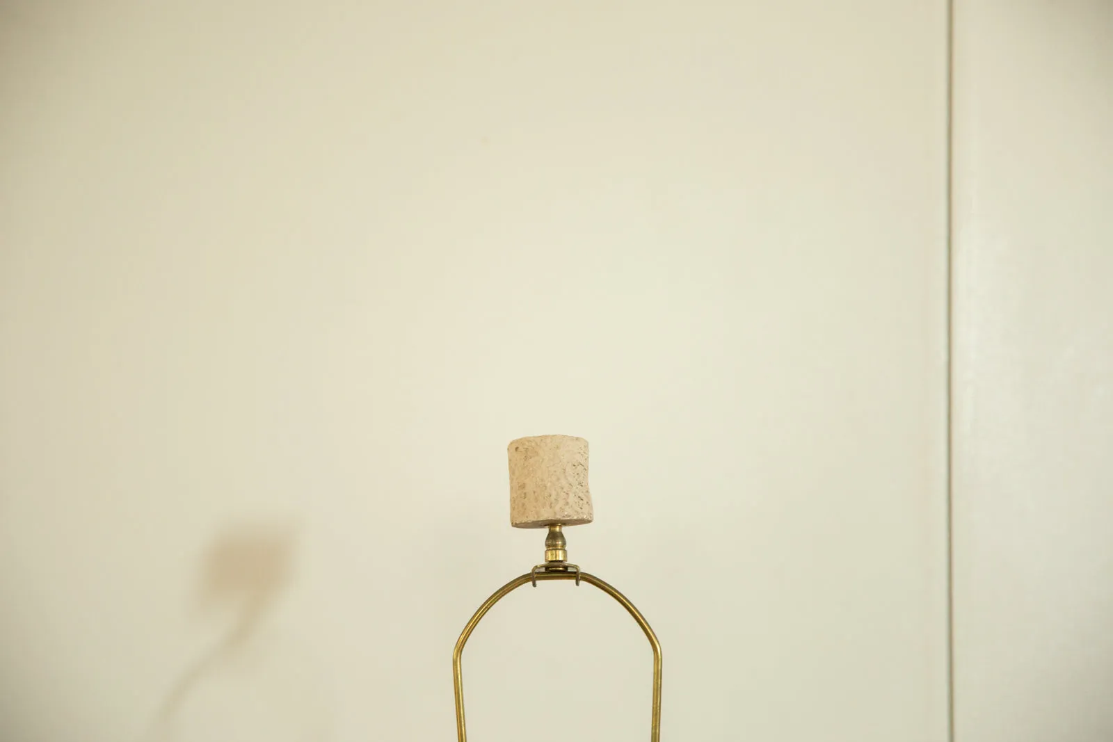 Vintage 1970s Faux Travertine Table Lamp