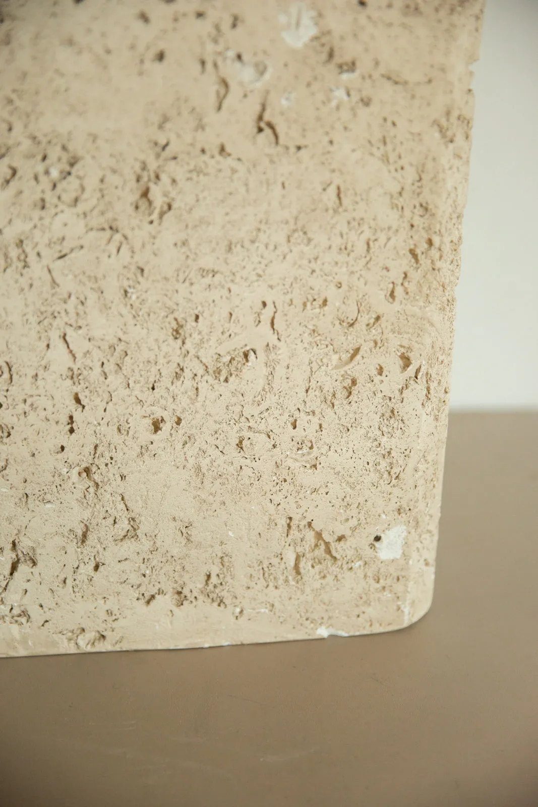 Vintage 1970s Faux Travertine Table Lamp