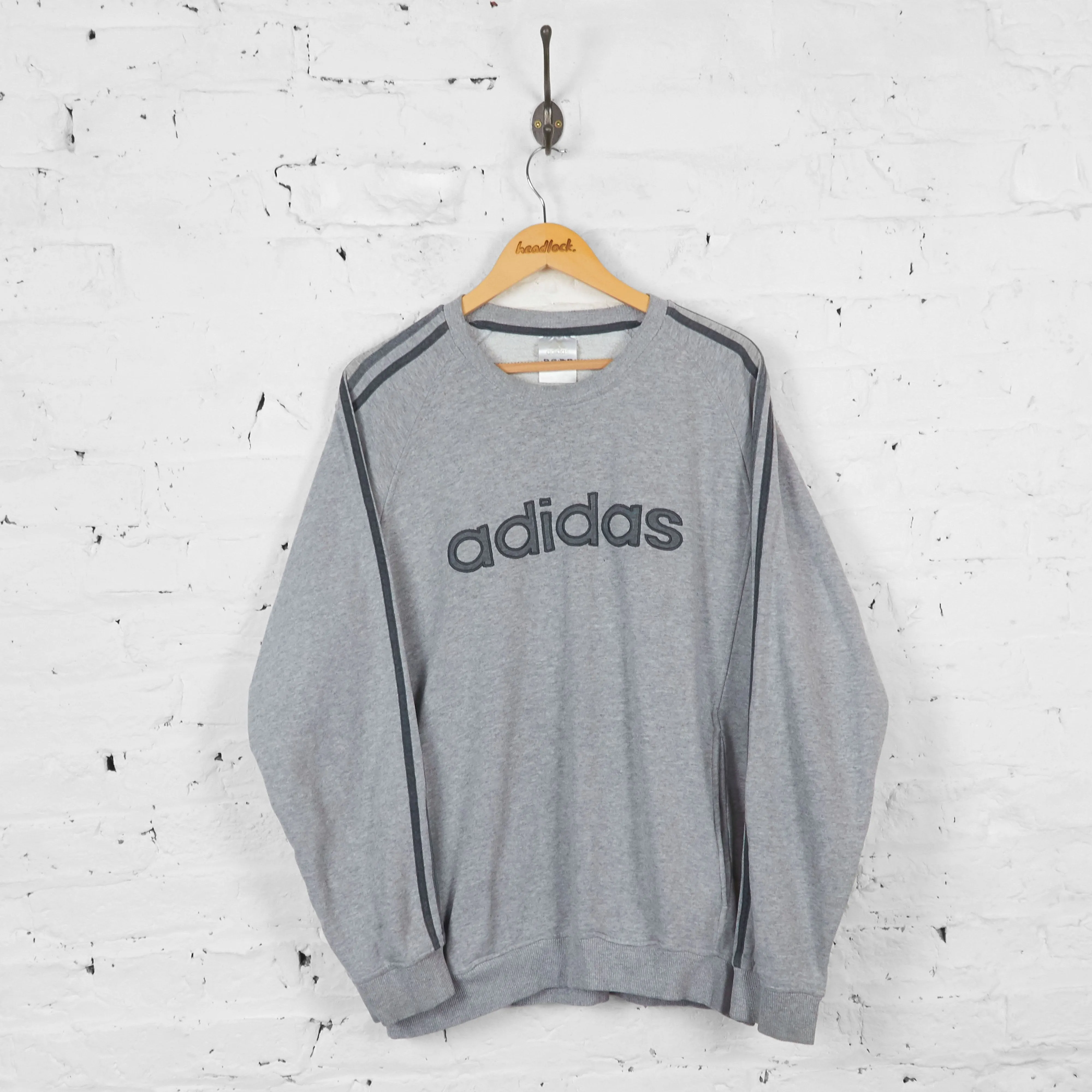 Vintage Adidas Sweatshirt - Grey - XL